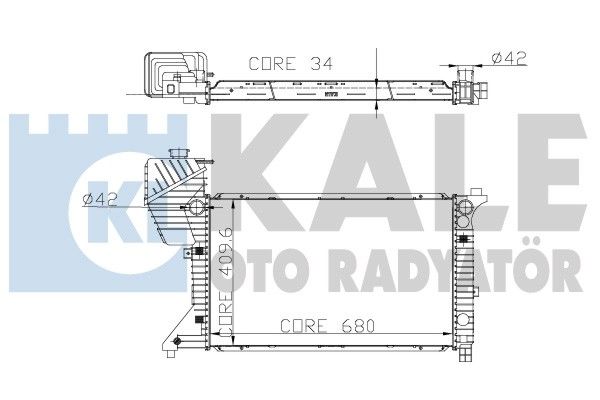 KALE OTO RADYATÖR Radiators, Motora dzesēšanas sistēma 330300
